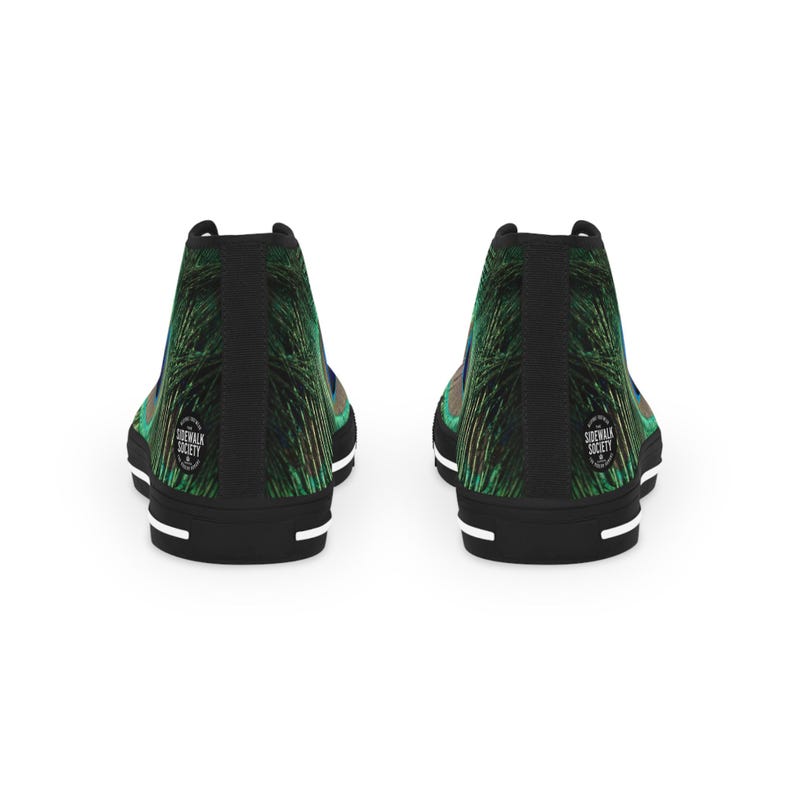 peacock sneaker, peacock sneakers, feather shoes, bird shoes, high top sneakers, mens shoes, modern shoes, womens shoes, unique shoes, hi-top shoes, bespoke footwear, custom shoes