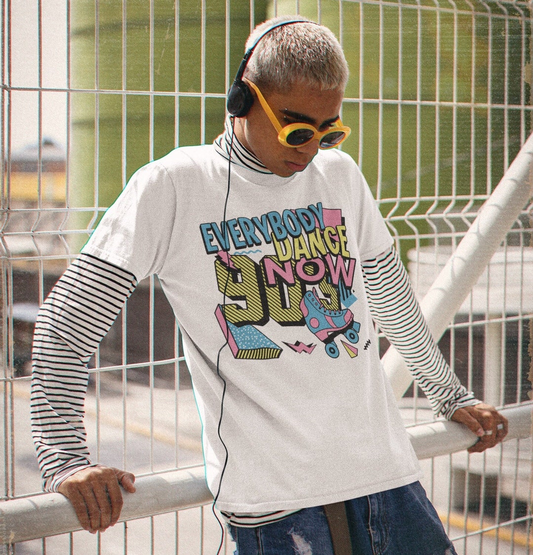 Retro 90's Pastel Color Tshirt! Everybody Dance Now Tee