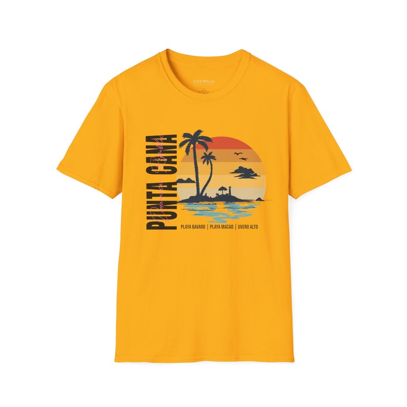 Punta Cana Beach T-Shirt: Dominican Republic Travel Tee Gold
