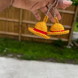 Straw Hate Keychain, One Piece Straw Hat, Luffy Keychain