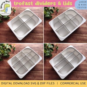 Intercalaires pour grande boîte Trofast, compartiments Trofast pour fichiers DXF SVG pour machine laser, couvercle et insert pour Trofast, organisation de l'espace