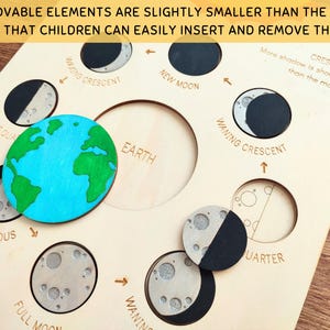 Moon Phases Puzzle Laser File, SVG DXF, Moon Calendar for Kids ...