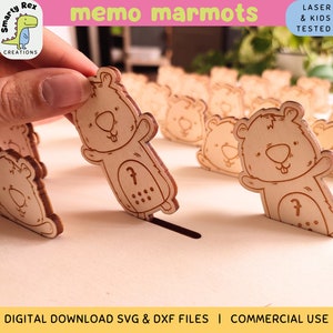 Zahlen Memo Laser-Datei, Murmeltiere Memory-Spiel SVG DXF, Lernspielzeug für Vorschulkind, Kindergarten Mathespiel, Trofast Deckelspiel