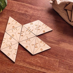 Trimino Multiplication Laser Files, Math Game SVG DXF, Math Lasercut, Elementary Math Teaching Aids, 4th Grade Math Center, Homeschool, Montessori, Glowforge Files, Xtool Files, Educational Toys, Multiplication Learning