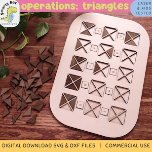 Laserfiler för tidiga matematik, logikspel för småbarn SVG DXF, Trofast Lid-tillägg, hemundervisning, logiskt tänkande för förskolebarn, Montessori