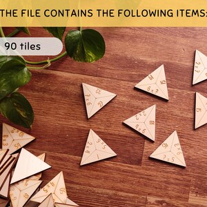 Trimino Multiplication Laser Files, Math Game SVG DXF, Math Lasercut, Elementary Math Teaching Aids, 4th Grade Math Center, Homeschool, Montessori, Glowforge Files, Xtool Files, Educational Toys, Multiplication Learning
