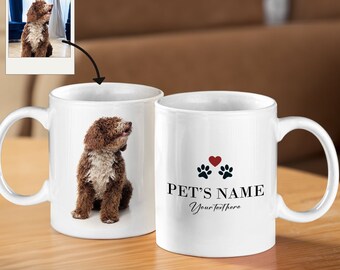 Custom Mug With Pet's Name And Photo, Custom Photo Mug, Custom Picture Mug, Custom Pet Gift, Pet Lover Gift, Dogmom, Cat Dad Mug