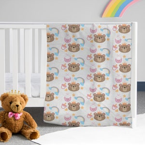 Teddy Bear Baby Blanket: Plush Nursery Decor Gift