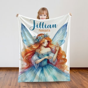 Personalized Fairy Baby Blanket: Fantasy Nursery Decor, Baby Girl Gift