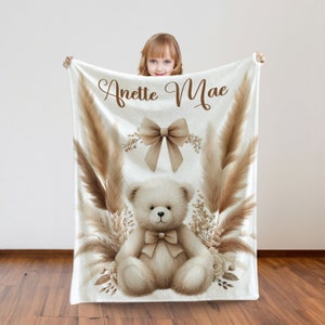 Boho Baby Blanket, Baby Girl Gift, Monogrammed Blanket, Boho Girl Blanket, Boho Nursery, Boho Blanket, Baby Shower Gift, Boho Baby Gift