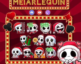33 Jack skellington emotes special christmas, for twitch, discord, youtube
