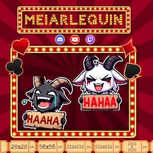 2 Devil goats emotes fot twitch, discord, youtube.