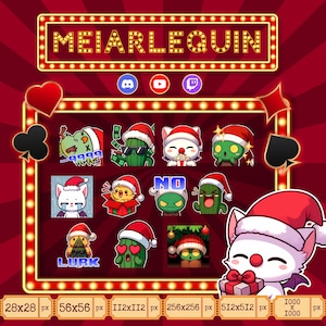32 Final fantasy Special Xmas emotes for twitch, discord, youtube