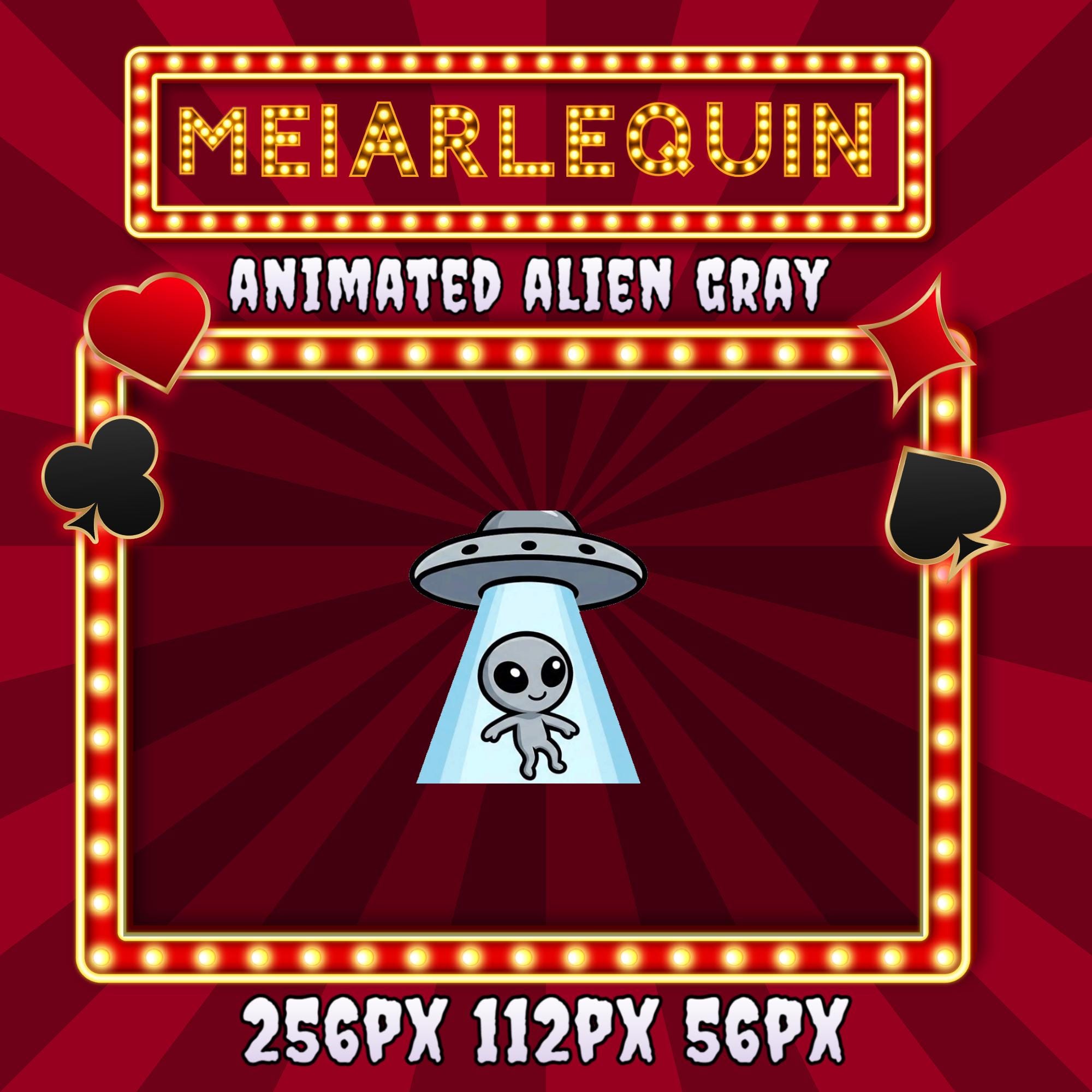 Animated Alien Emote – Cute UFO Abduction for Twitch & Discord - Etsy
