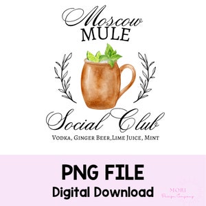 Moscow Mule Social Club PNG Cocktail PNG Trendy PNG