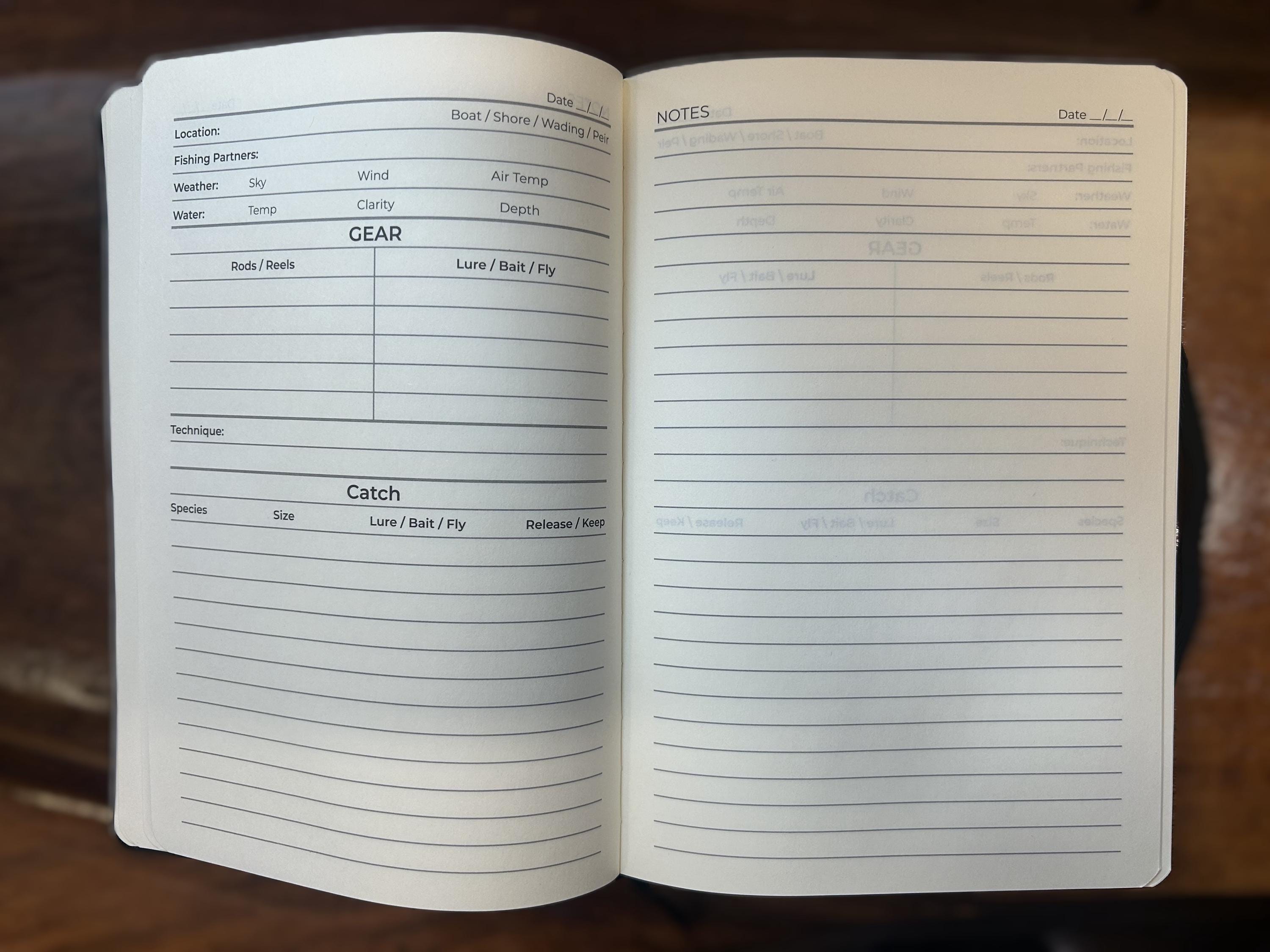 A5 Carp Fly Bass Fishing Log Book Journal – Commercial Fisherman’s Catch Record Gift