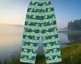 Loch Ness Monster Relaxed Fit Loungewear Cryptid Gift Nessie Pajama Pants