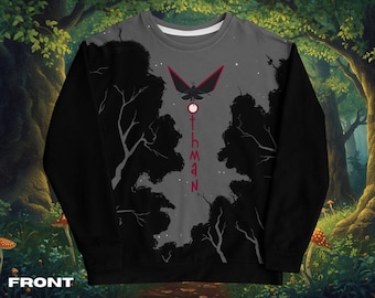 Mothman Moonlight Spooky Gift Pullover Eco-Friendly Soft & Comfy Cryptid Sweatshirt