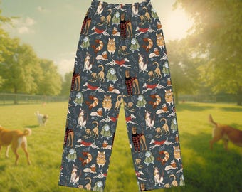 Dapper Dog Pajama Pants Comfy Gift Loungewear for Dog Owners & Pet Lovers