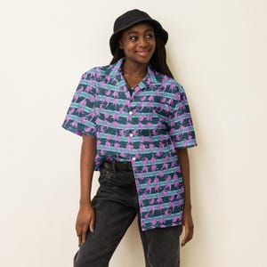 Loch Ness Monster Button Down Cryptid Nessie Button Up Lake Monster Shirt