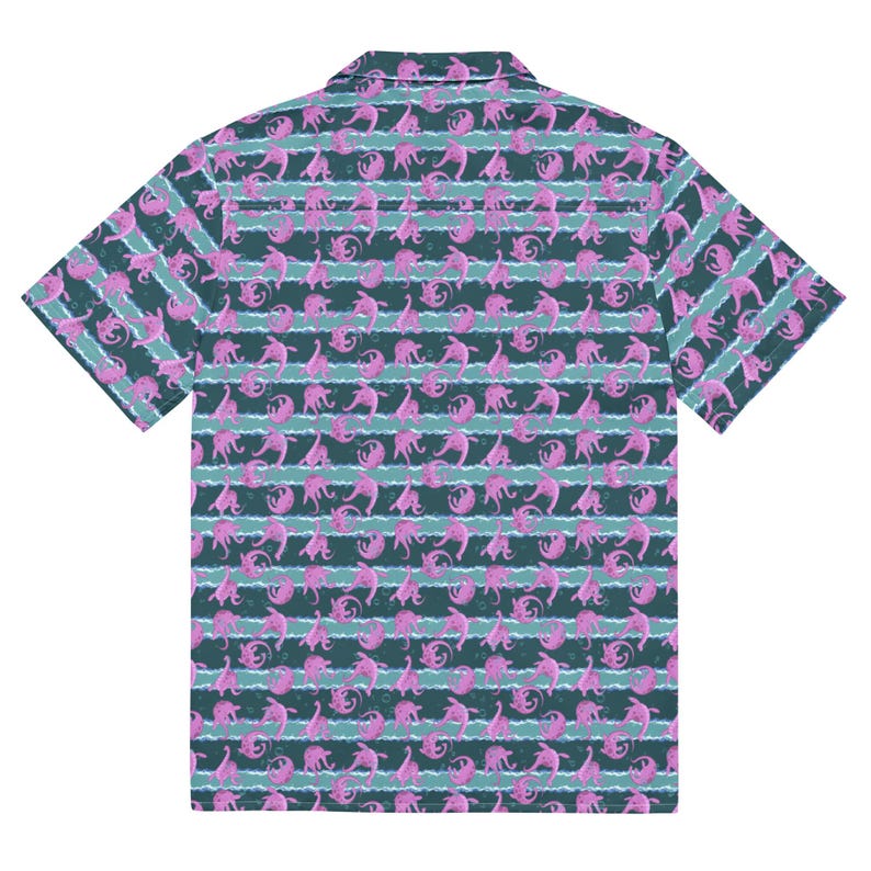 Loch Ness Monster Button Down Cryptid Nessie Button Up Lake Monster Shirt