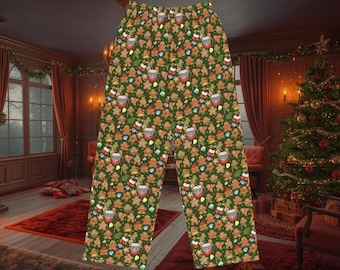 Spicy Gingerbread Comfy Lounge Pants, Adult Humor Funny Gift Christmas Pajamas