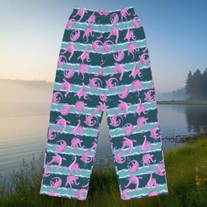 Unisex-Hose mit weiten Beinen und Allover-Druck