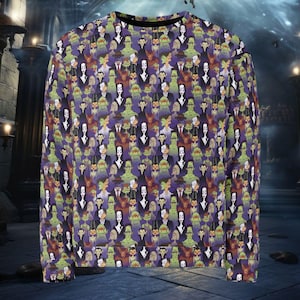 Classic Movie Monster Pullover Horror Film Loungewear Soft & Comfy Halloween Sweatshirt Gift