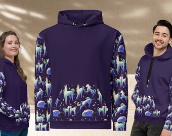 Unicorn Unisex Pullover Hoodie: Vibrant Print, Soft Fleece Interior