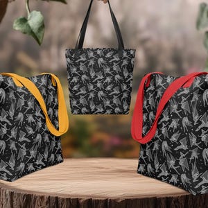 Bolso de mano blanco y negro Dark Pixie Dust: Regalo mágico de hadas.