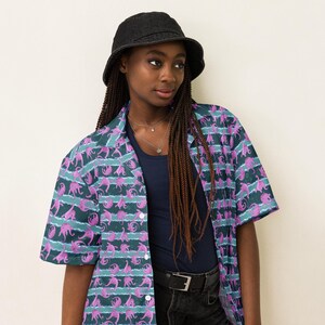 Loch Ness Monster Button Down Cryptid Nessie Button Up Lake Monster Shirt