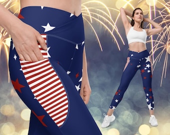 Legginsy z skrzyżowanymi nogawkami i kieszeniami