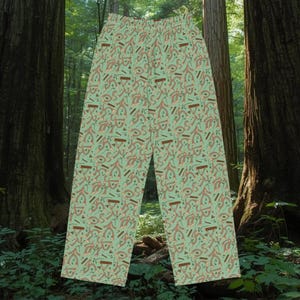 Unisex-Hose mit weiten Beinen und Allover-Druck