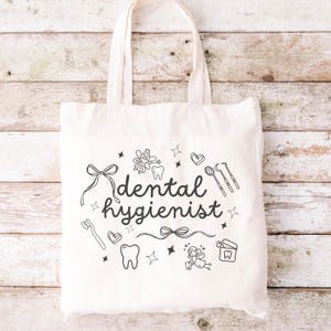 Dental Hygienist Gift, Dental Hygiene Tote Bag, RDH, Hygiene Appreciation Gift Idea, Hygiene School Student Gift