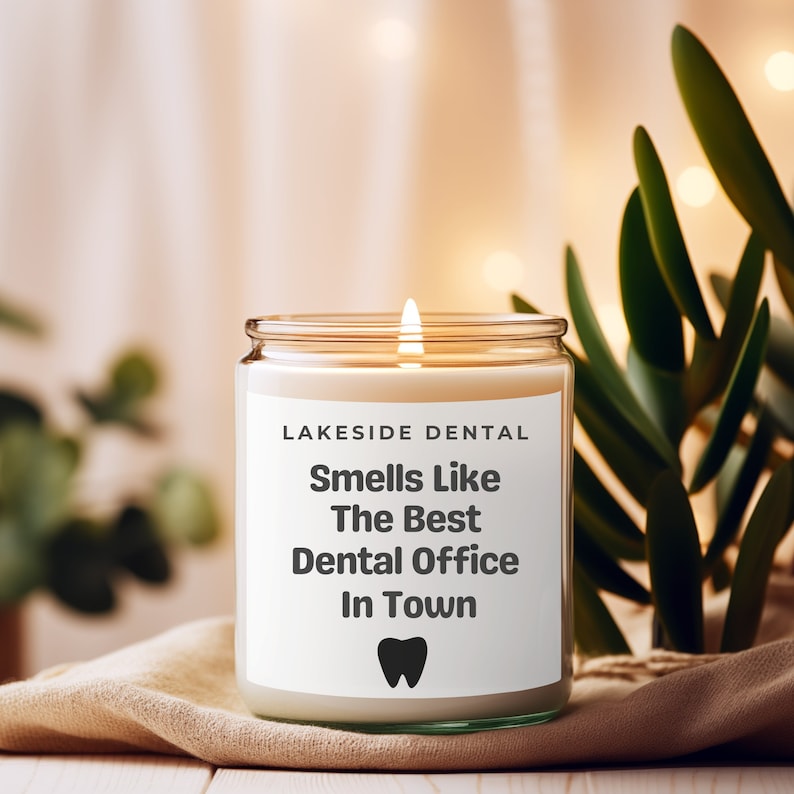 gift for dentist, dental office candle