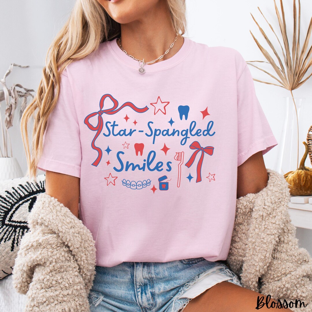 Dental 4th of July Comfort Colors® Shirt, Dental Office Shirts, Dental ...