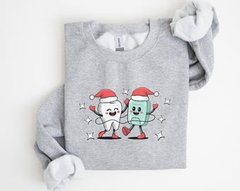Christmas Dental Sweatshirt, Dentist Holiday Shirt, Dental Hygiene Sweatshirt, RDA, Dental Assistant Crewneck, Dentist Sweatshirt