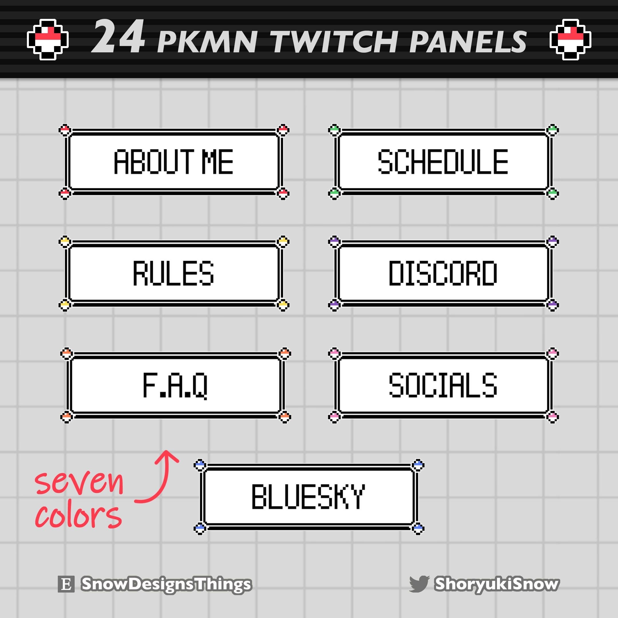24x Retro Pokemon Twitch Panels | Youtube Panels | Stream Panels ...