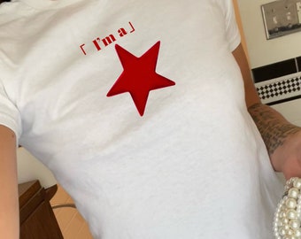 Star Girl Baby Tee | Y2K Coquette Crop Top