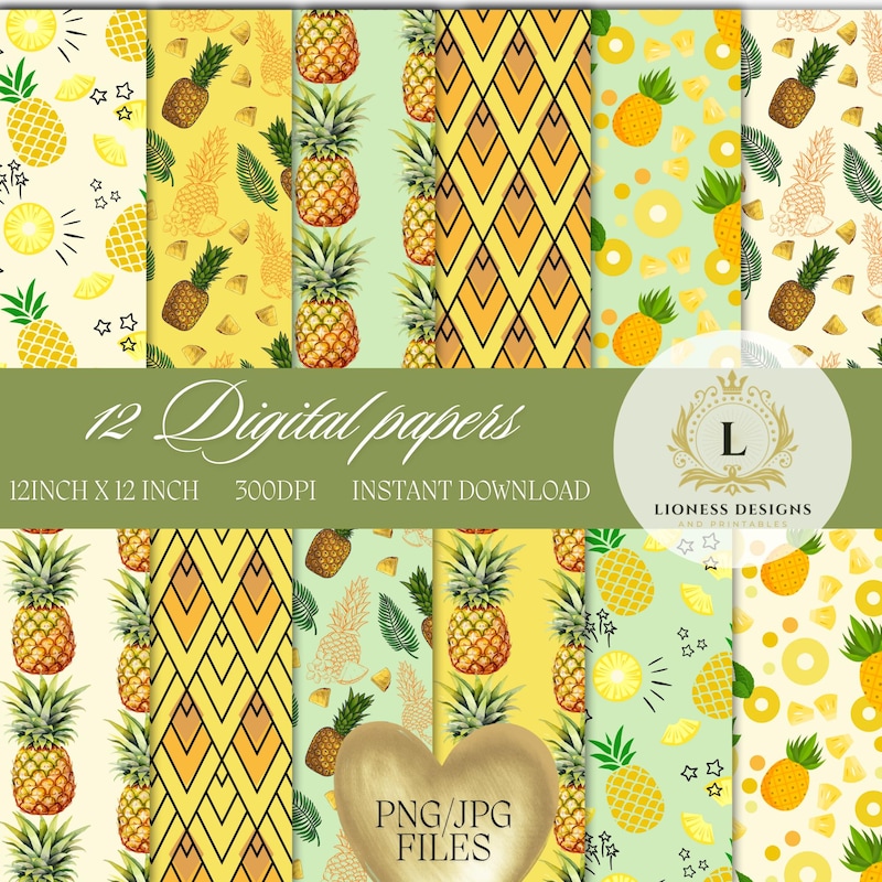 Pineapple Wallpaper - Etsy