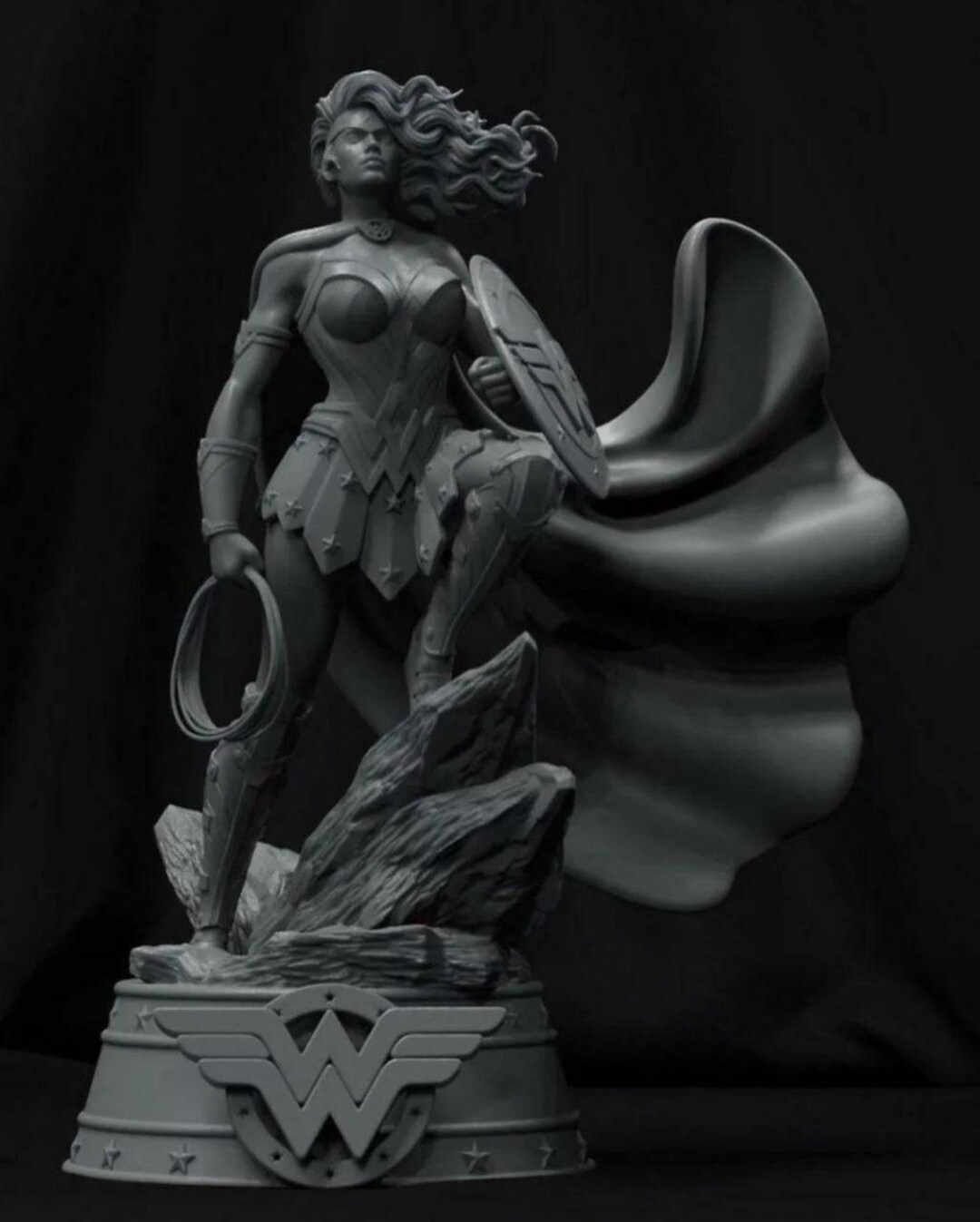 Female Stl Wonder Woman Statue 3D STL File - 3D Design 3D Printer Wonder Woman STL ...