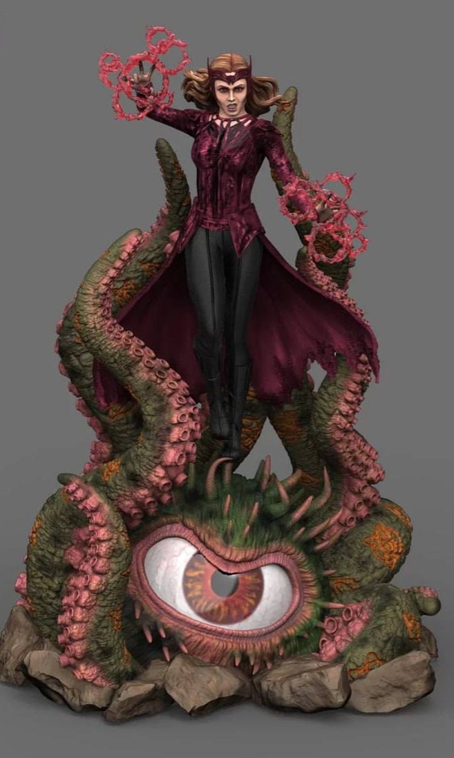 Scarlet Witch statue 3D STL File - 3D Design 3D Printer Scarlet Witch statue STL