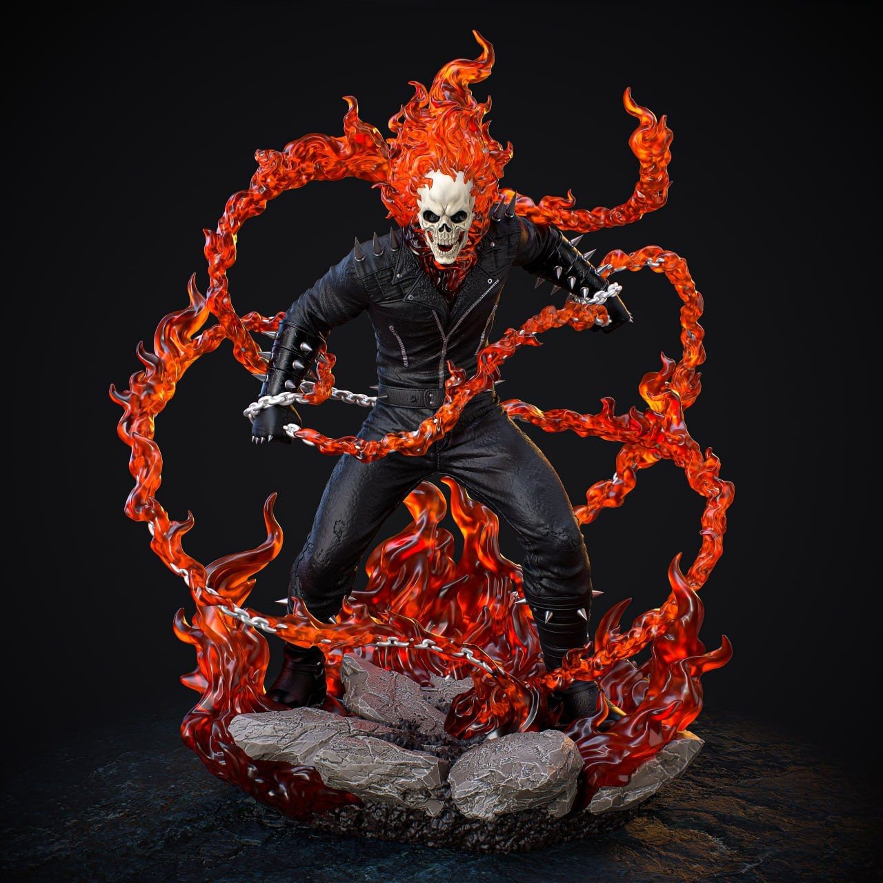 1-6 Scale Ghost Rider 3D STL File 3D Design 3D Printer 1-6 Scale Ghost ...