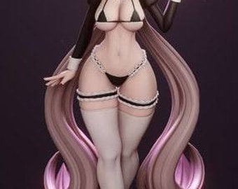 Rushzilla - Fichier STL 3D Maid Jeanne - Imprimante 3D de conception 3D Rushzilla - Maid Jeanne STL