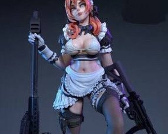 Ronin Arts Workshop 3D STL File - 3D Design 3D Printer Woman STL