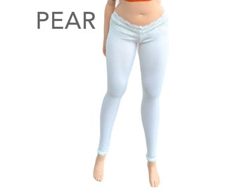 Leggings de encaje blanco antimanchas Smart Doll PEAR, pantalones Smartdoll, ropa informal de invierno, ropa de pera, corte elástico, largo completo, para verano