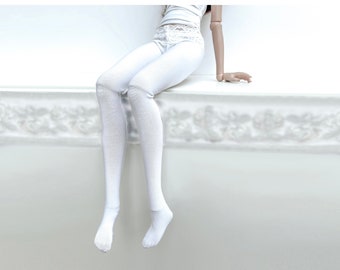 Smart Doll stain prevention white lace tights, socks, foot cover, Smart Doll Leggings, Smartdoll clothing, staining, white lycra stretch