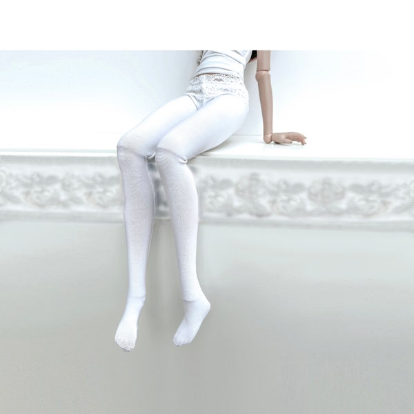 Smart Doll stain prevention white lace tights, socks, foot cover, Smart Doll Leggings, Smartdoll clothing, staining, white lycra stretch