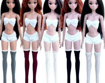 Smart Doll Socks CHOOSE COLOUR Over Knee Thigh Smartdoll Underwear Lingerie Fall Autumn Winter Stain Prevention Grey Burgundy Black Beige