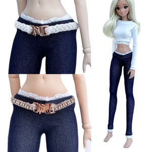 Smart Doll indigo jeggings jeans choose belts Smartdoll navy blue trousers leggings casual winter clothing clothes stretch full length pants